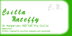 csilla mateffy business card